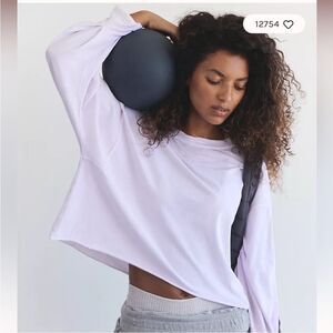 Free People Movement Inspire Layer Blue Long Sleeve Top XS